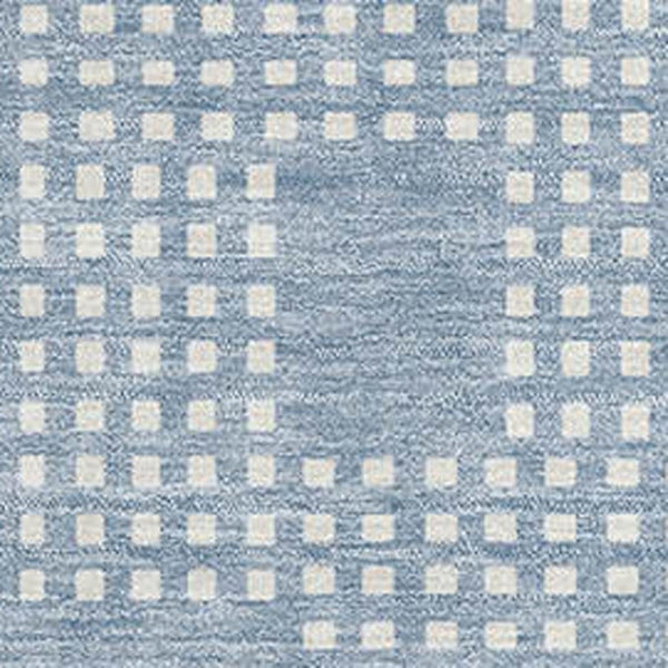 HomeRoots 10' Sky Blue and Ivory Geometric Area Rug - Washable, UV Protected, Durable for Homes with Kids & Pets 670742