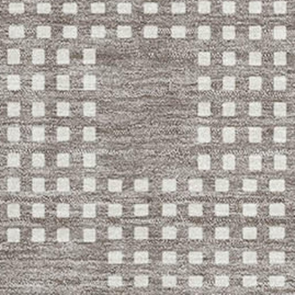 HomeRoots 8' X 10' Taupe & Ivory Geometric Area Rug - Washable, UV Protected, Durable for Families & Pets 670746