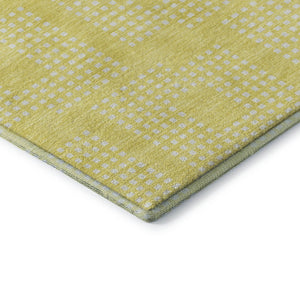 HomeRoots 10' X 14' Yellow Geometric Washable Area Rug - UV Protected, Stain Resistant & Family-Friendly Design 670766