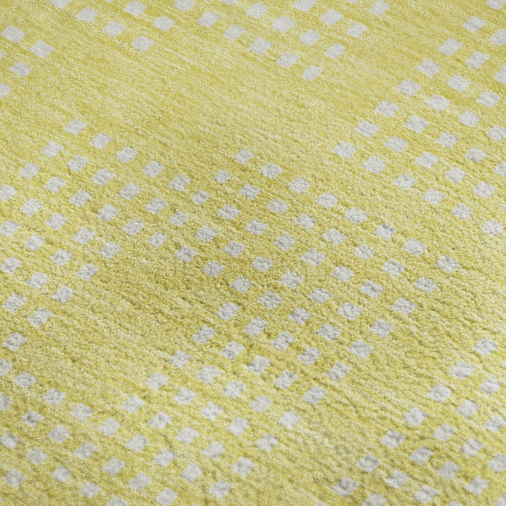 HomeRoots 10' X 14' Yellow Geometric Washable Area Rug - UV Protected, Stain Resistant & Family-Friendly Design 670766