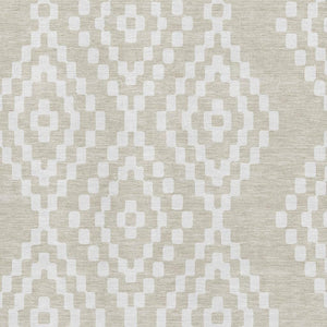 HomeRoots 10' X 14' Beige and Ivory Geometric Area Rug – Washable, UV-Protected, Perfect for Busy Homes! 670778