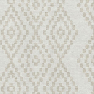 HomeRoots 9' X 12' Ivory and Beige Geometric Area Rug – Stylish, Washable, UV-Protected, Perfect for Any Room 670801
