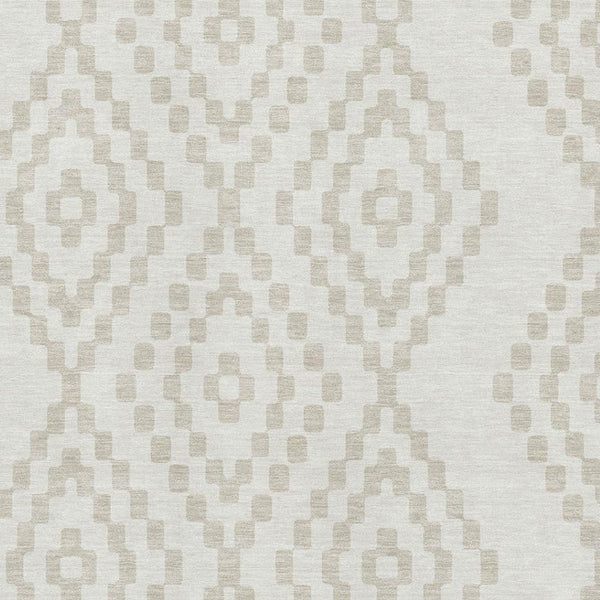 HomeRoots 9' X 12' Ivory and Beige Geometric Area Rug – Stylish, Washable, UV-Protected, Perfect for Any Room 670801