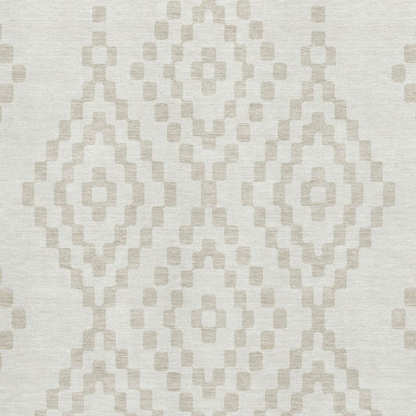 HomeRoots 10' X 14' Ivory and Beige Geometric Area Rug – Stylish, Washable, UV-Protected for Busy Homes! 670802