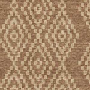 HomeRoots 9' X 12' Stylish Rust & Copper Geometric Area Rug - Washable, UV Protected, Perfect for Busy Homes 670813