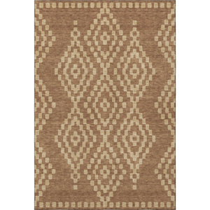 HomeRoots 10' X 14' Modern Rust & Copper Geometric Area Rug - Washable, Stain-Resistant, UV Protected Decor! 670814