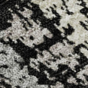 HomeRoots 9' X 12' Washable Area Rug – Stylish Black, Beige & Gray Stripes, UV Protection for High-Traffic Homes 670861
