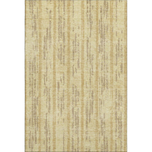HomeRoots 10' X 14' Gold And Beige Striped Area Rug - Washable, UV Protected, Stain-Resistant, Family Friendly! 670886