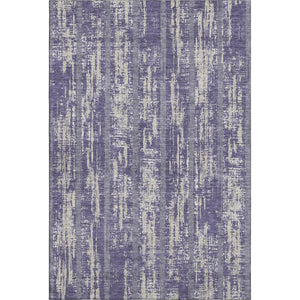 HomeRoots 5' X 8' Purple and Beige Striped Washable Area Rug - Stain Resistant, UV Protected, Durable Design 670924