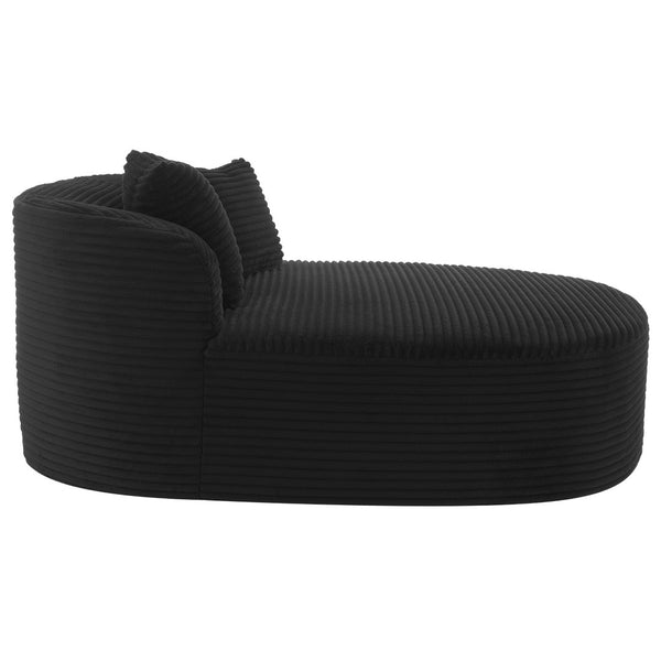 English Elm Swivel Barrel Accent Chair Chenille Tufted Round Club Seat for Living Room Lounge Black N719S002370B
