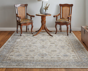 Feizy Rugs Celene Vintage-inspired Floral Rug - Elegant Power Loomed Design In Warm Neutral Palette For Any Space Tan,Ivory,Gray Viscose,Polyester Cel39kvfbgegryg00