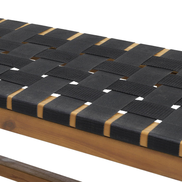 English Elm Christopher Knight Home® - BANFF Teak Acacia Bench with Rope Weave and X-Cross Frame — Durable Outdoor Seating, 800 lb Capacity 70999.00