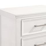 English Elm Madsin White 2-Drawer Nightstand With Chamfered Legs