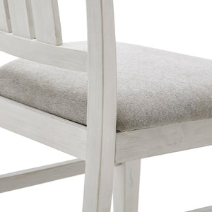 JLA Home INK+IVY - Dining Sonoma Solid Wood Side Chairs Set of 2 – Whitewash Finish, Upholstered High Back Comfort, Rustic Elegance Reclaimed White II108-0449