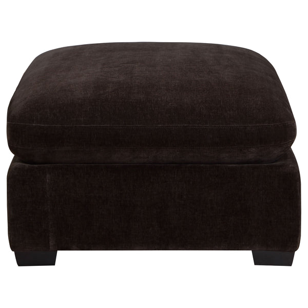 English Elm Zachary Plush Rectangular Upholstered Ottoman with Tapered Legs – Versatile Seat or Footrest, Neutral Finish Black B062P353282