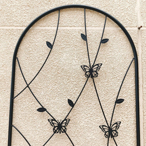 English Elm 4 Pack Powder-coated Metal Garden Trellis Panels Rustproof Climbing Plant Support Outdoor W1586P268059