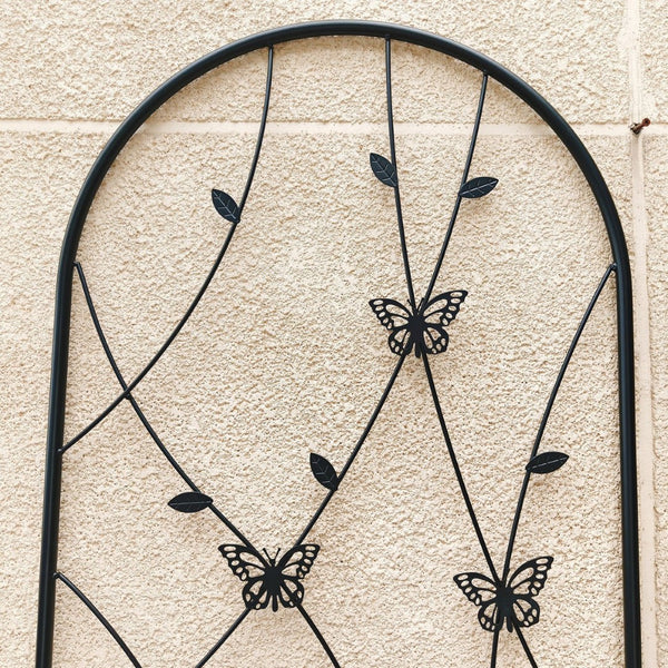 English Elm 4 Pack Powder-coated Metal Garden Trellis Panels Rustproof Climbing Plant Support Outdoor W1586P268059