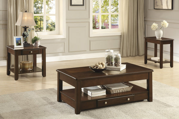 English Elm Contemporary Chairside Table with Open Shelf and Deep Finish for Living Room Style and Functionality Cherry 51.5 L x 29 W x 12 H B011P297485