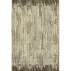 HomeRoots 9' X 12' Brown And Beige Striped Washable Area Rug – Durable, Stylish, UV-Protected for Busy Homes! 671005