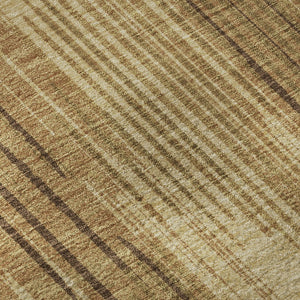 HomeRoots 5' X 8' Copper & Gold Striped Washable Area Rug - Durable, Stylish, UV Protected & Pet-Friendly Design 671014