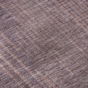 HomeRoots 8' Mauve and Plum Striped Washable Round Rug – Stain-Resistant, UV Protected, Perfect for Busy Homes! 671027