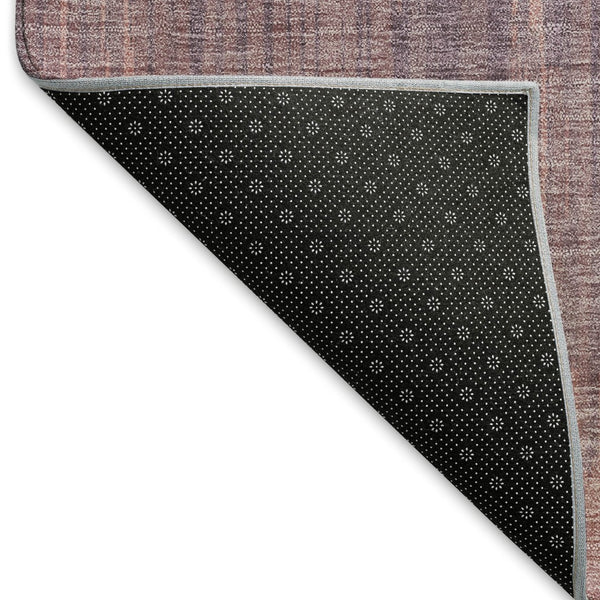 HomeRoots 10' X 14' Mauve And Plum Striped Area Rug – Washable, UV Protected, Durable & Stain Resistant Design 671030