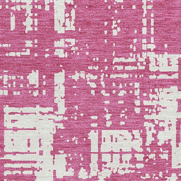 HomeRoots 10' X 14' Blush & Ivory Abstract Area Rug - Stylish, Washable, UV-Protected for Busy Homes 671126