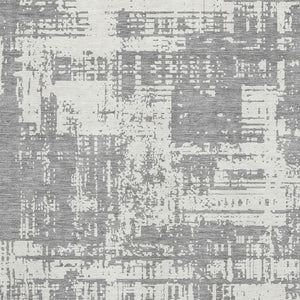 HomeRoots 5' X 8' Stylish Gray and Ivory Abstract Area Rug – Washable, UV Protected, Perfect for Family Spaces! 671140