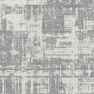 HomeRoots 8' X 10' Gray & Ivory Abstract Washable Area Rug – Durable, UV-Protected, Modern Design for Homes 671142