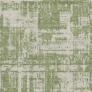 HomeRoots 5' X 8' Green and Beige Abstract Area Rug - Washable, UV Resistant, Stylish for Busy Homes 671146