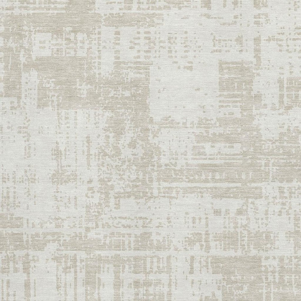 HomeRoots 8' X 10' Ivory & Beige Abstract Area Rug - Washable, UV Protected, Stain Resistant, Perfect for Homes 671154