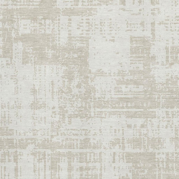 HomeRoots 8' X 10' Ivory & Beige Abstract Area Rug - Washable, UV Protected, Stain Resistant, Perfect for Homes 671154