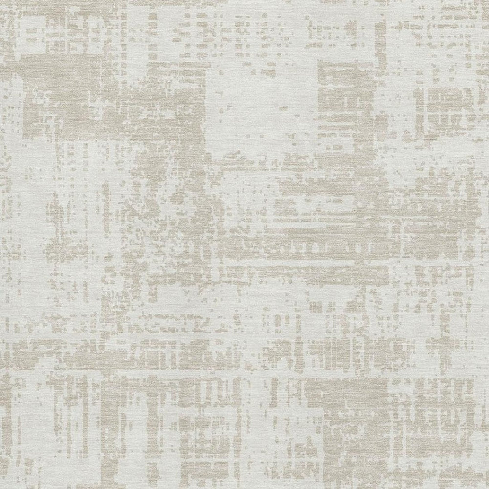 HomeRoots 9' X 12' Ivory and Beige Abstract Area Rug - Washable, UV-Protected, Durable for High-Traffic Homes 671155