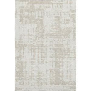 HomeRoots 10' X 14' Ivory and Beige Abstract Area Rug - Washable, UV Protected, Stylish & Durable for Homes 671156