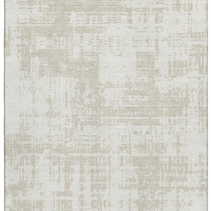 HomeRoots 10' X 14' Ivory and Beige Abstract Area Rug - Washable, UV Protected, Stylish & Durable for Homes 671156