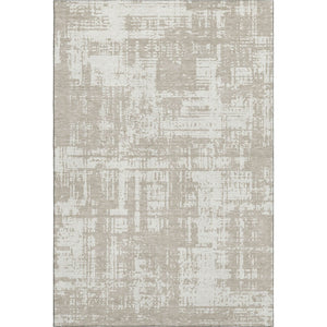 HomeRoots 9' X 12' Taupe And Beige Abstract Area Rug - Washable, UV Protected, Stylish & Durable for Any Room 671185