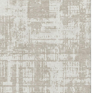 HomeRoots 9' X 12' Taupe And Beige Abstract Area Rug - Washable, UV Protected, Stylish & Durable for Any Room 671185