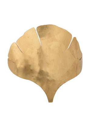 Wildwood Ginkgo Antique Gold Leaf Wall Sconce — Sculptural Single-Light Ginkgo Leaf Accent For Hallways Bedrooms 67119