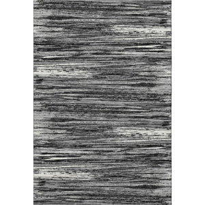 HomeRoots 5' Classic Black and Ivory Striped Area Rug - Washable, UV Protected, Stain Resistant for Busy Homes 671194