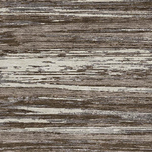 HomeRoots 5' X 8' Cozy Brown and Beige Striped Washable Area Rug with UV Protection for Family-Friendly Spaces 671206