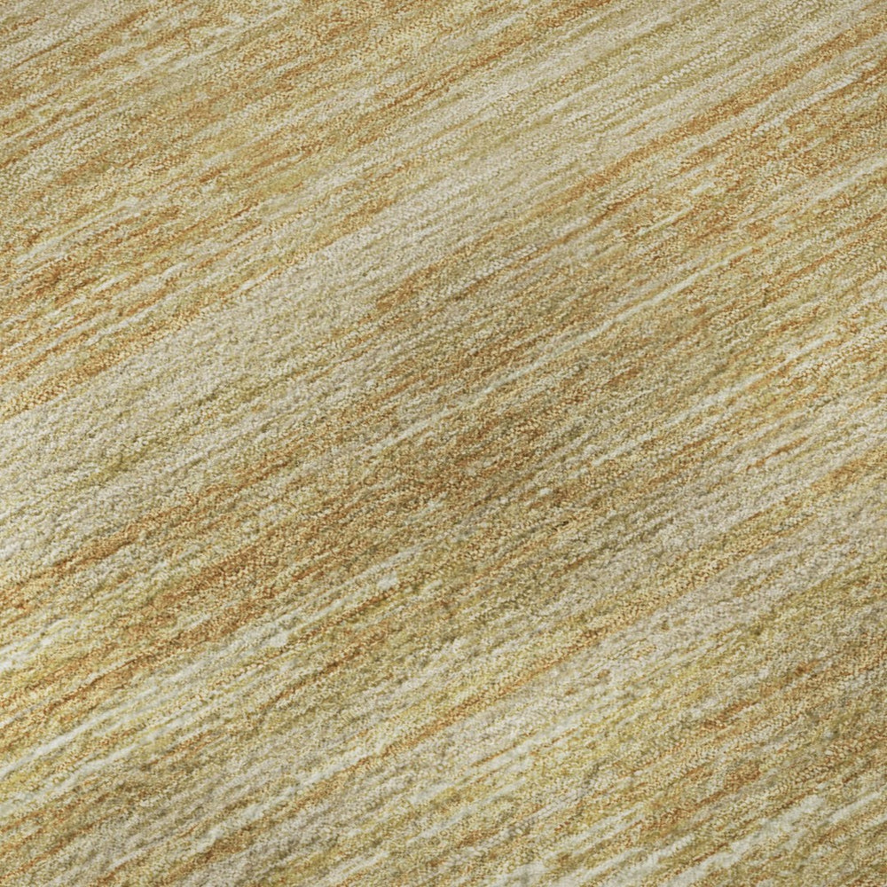HomeRoots 9' X 12' Oversized Gold Beige Striped Area Rug - Durable, Washable, UV Protected for High-Traffic Areas 671215