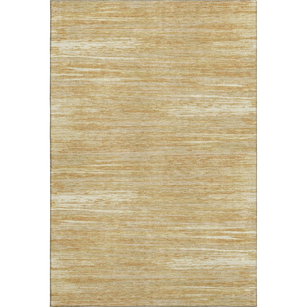 HomeRoots 10' X 14' Gold Beige Ivory Striped Area Rug - Stylish, Stain-Resistant & UV-Protected for Your Home 671216