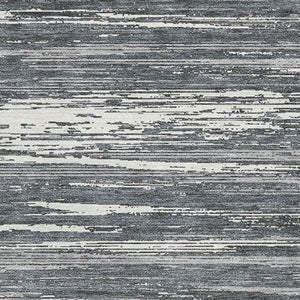 HomeRoots 5' X 8' Gray and Ivory Striped Washable Area Rug with UV Protection for Easy Care and Style 671218