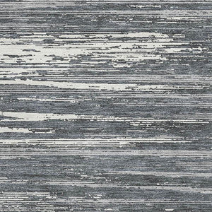 HomeRoots 8' X 10' Stylish Gray & Ivory Striped Washable Area Rug – UV Protected, Stain Resistant, Kid-Friendly! 671220