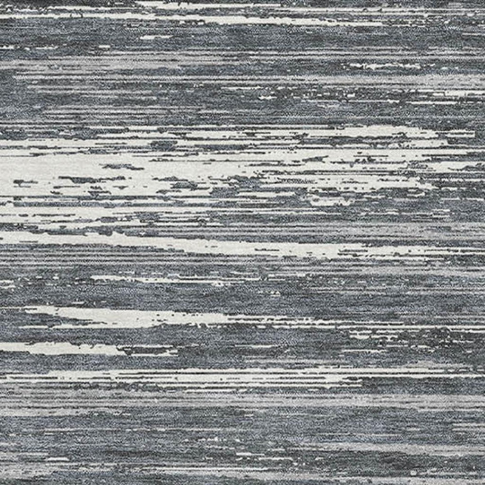 HomeRoots 10' Gray and Ivory Striped Washable Area Rug - UV Protected, Stain Resistant, Perfect for High-Traffic Homes 671222