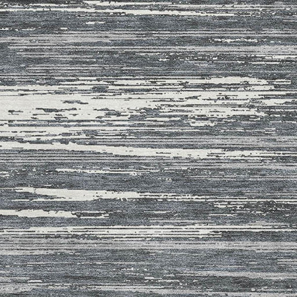 HomeRoots 10' Gray and Ivory Striped Washable Area Rug - UV Protected, Stain Resistant, Perfect for High-Traffic Homes 671222