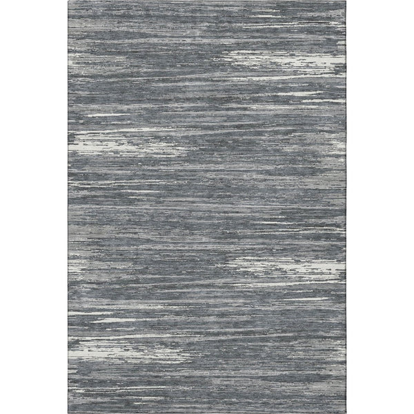 HomeRoots 10' Gray and Ivory Striped Washable Area Rug - UV Protected, Stain Resistant, Perfect for High-Traffic Homes 671222