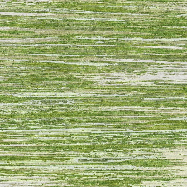 HomeRoots 8' X 10' Stylish Green and Ivory Striped Area Rug - Washable, UV Protected, Durable for Any Space 671226
