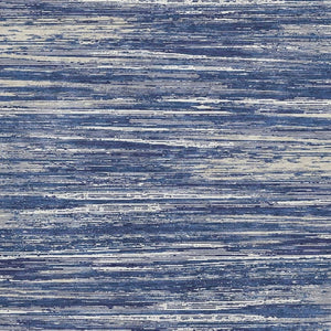 HomeRoots 5' X 8' Striped Washable Area Rug in Navy Blue, Ivory & Gray - UV Protected, Stain Resistant, Durable 671236