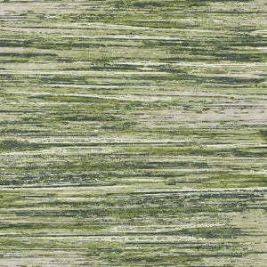 HomeRoots 5' Olive Green & Beige Striped Washable Area Rug - Durable, UV-Protected, Ideal for Homes with Kids & Pets 671242